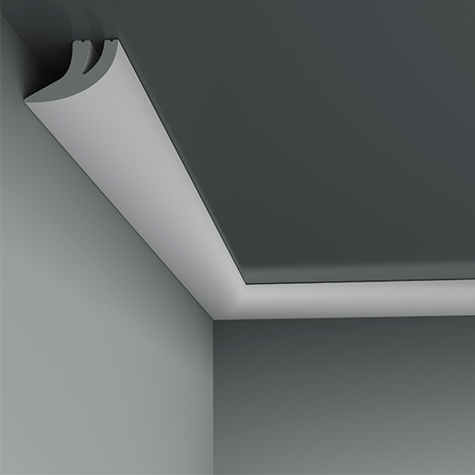 Молдинг под покраску Европласт 6.51.710 с подсветкой 2000×57×33 фото в интерьере