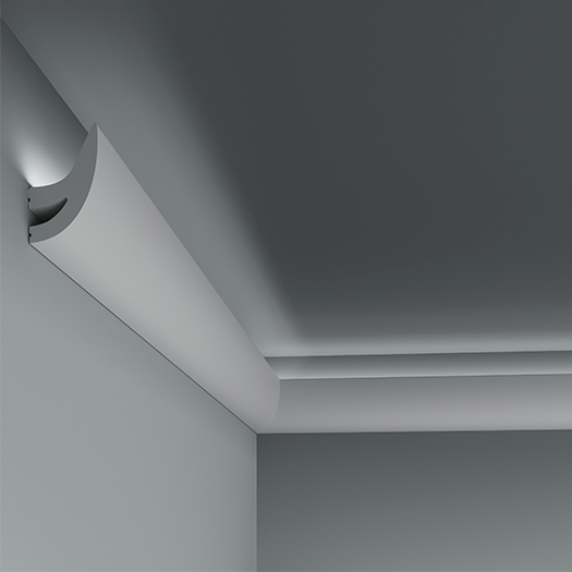 Молдинг под покраску Европласт 6.51.710 с подсветкой 2000×57×33 фото в интерьере