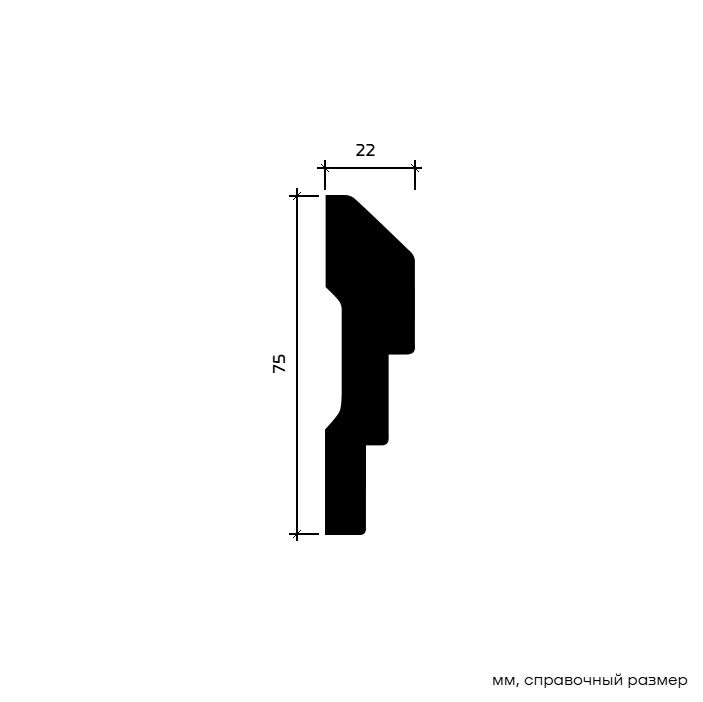 Молдинг под покраску Европласт 1.51.315 2000×75×22