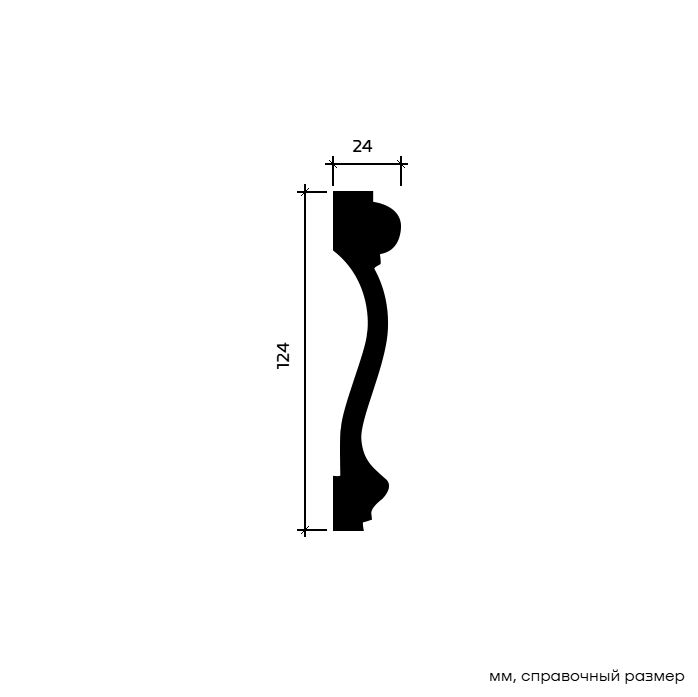 Молдинг под покраску Европласт 1.51.367 2000×124×24