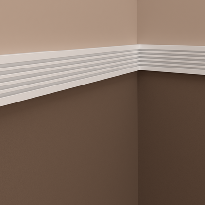 Молдинг под покраску Европласт 1.51.370 2000×75×15 фото в интерьере