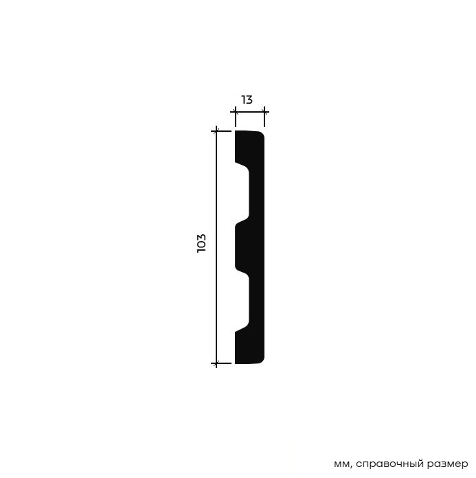 Молдинг под покраску Европласт 1.51.385 2000×103×13