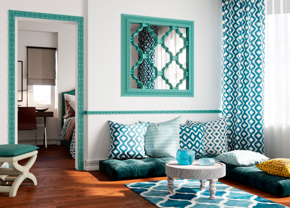 Молдинг под покраску Европласт 1.51.503 2020×80×18 фото в интерьере