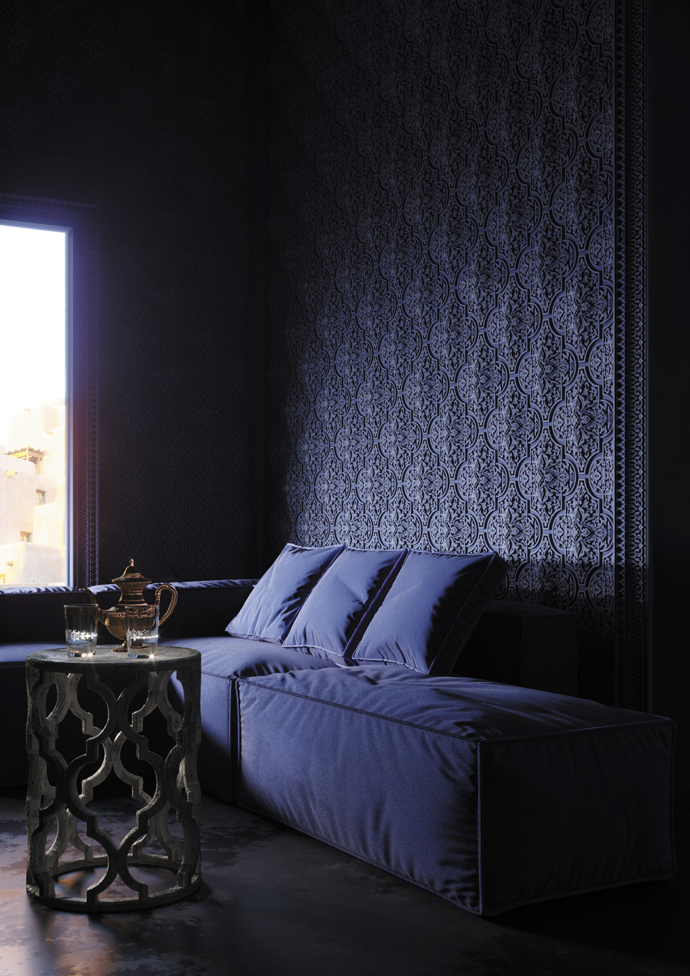 Молдинг под покраску Европласт 1.51.513 2000×121×60 фото в интерьере