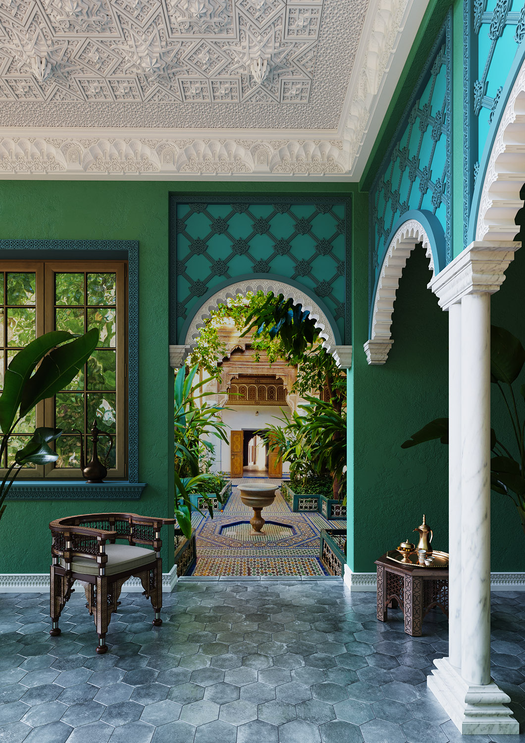 Молдинг под покраску Европласт 1.51.513 2000×121×60 фото в интерьере