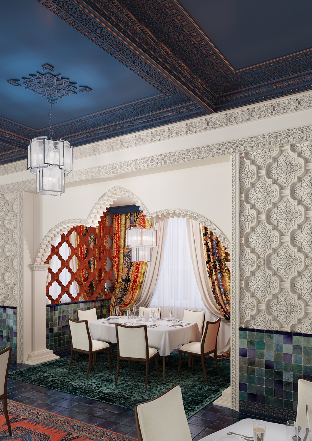 Молдинг под покраску Европласт 1.51.513 2000×121×60 фото в интерьере