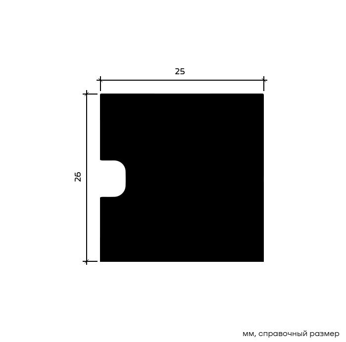 Молдинг под покраску Европласт 1.51.803 2000×26×25