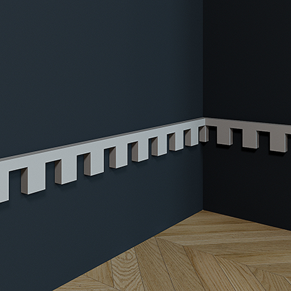 Молдинг под покраску Европласт 1.51.804 2000×70×20 фото в интерьере