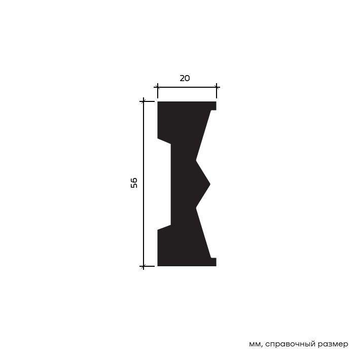 Молдинг под покраску Европласт 1.51.817 2000×56×20