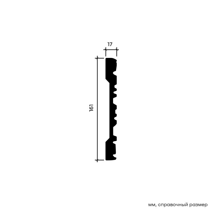 Молдинг под покраску Европласт 1.51.501 2000×161×17
