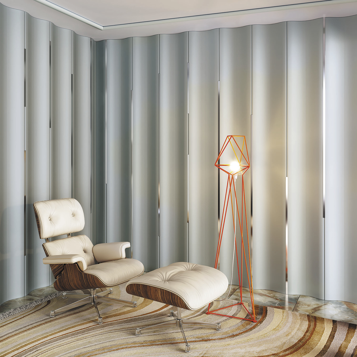 Молдинг под покраску Европласт 1.51.711 с подсветкой 2000×175×55 фото в интерьере