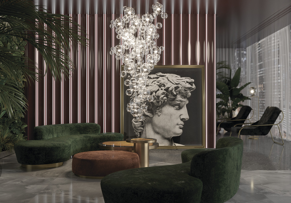 Молдинг под покраску Европласт 1.51.711 с подсветкой 2000×175×55 фото в интерьере