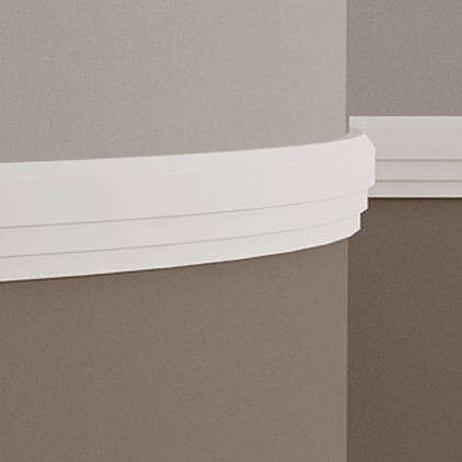 Молдинг под покраску гибкий Европласт 1.51.315 2000×75×22 фото в интерьере