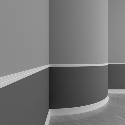 Молдинг под покраску гибкий Европласт 1.51.357 2000×48×12 фото в интерьере