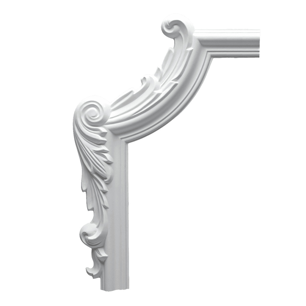 Угловой элемент к молдингу под покраску Европласт 1.52.290 213×395×23