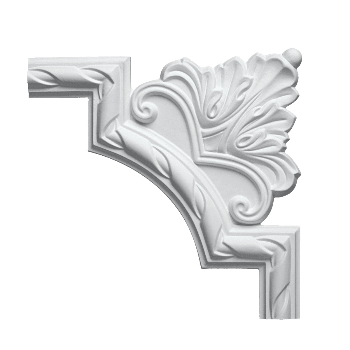 Угловой элемент к молдингу под покраску Европласт 1.52.292 255×255×19