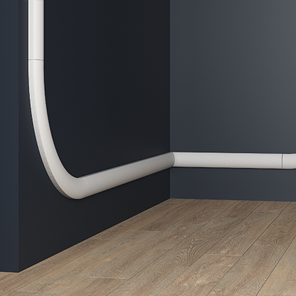 Угловой элемент к молдингу под покраску Европласт 1.52.815 245×245×20 фото в интерьере