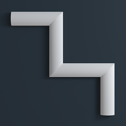 Угловой элемент к молдингу под покраску Европласт 1.52.816 300×300×20