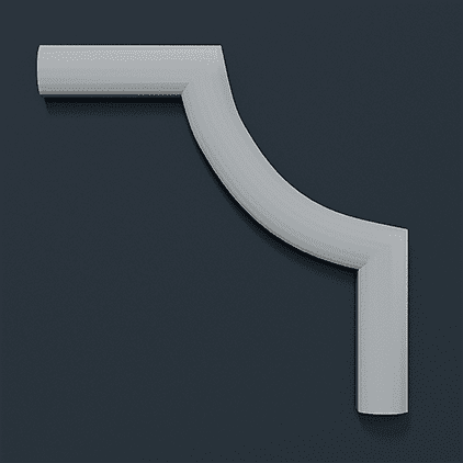 Угловой элемент к молдингу под покраску Европласт 1.52.817 300×300×20