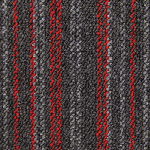 Ковровая плитка Bonkeel Space Strip Red 500×500×5,9