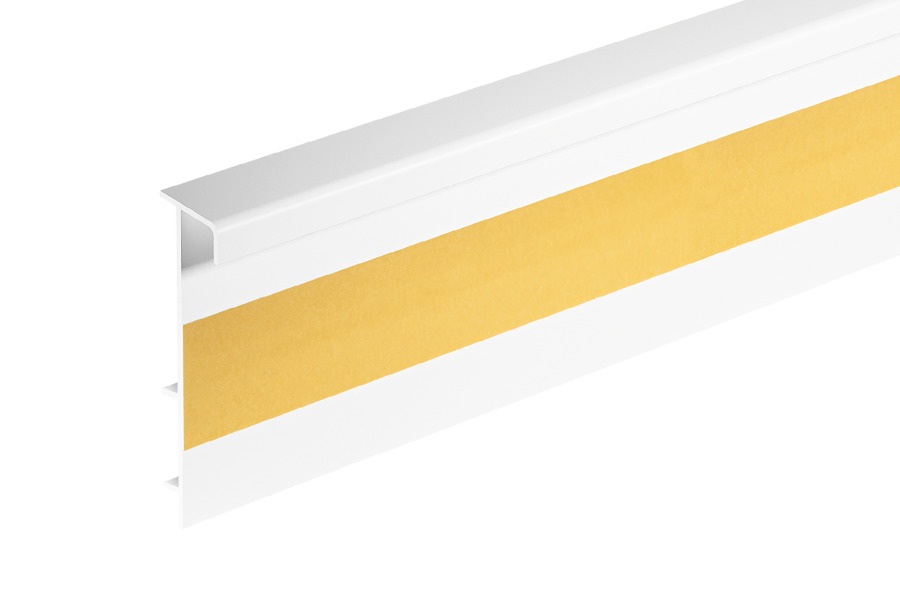 Плинтус ПВХ для ковролина Cezar RAL 9003 Белый 101 2500×53×13,2