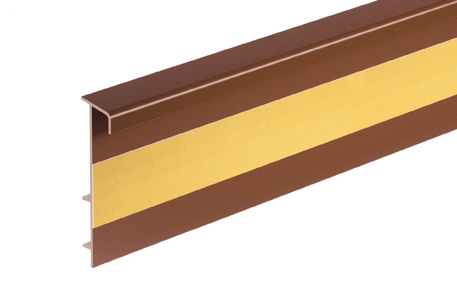 Плинтус ПВХ для ковролина Cezar Коричневый 110 2500×53×13,2