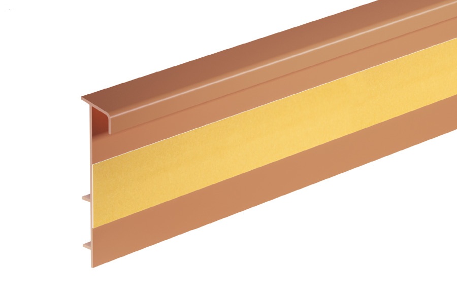 Плинтус ПВХ для ковролина Cezar Карамель 107 2500×53×13,2