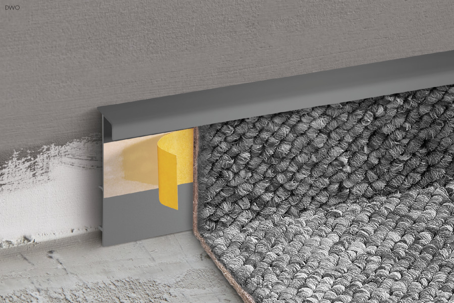 Плинтус ПВХ для ковролина Cezar Шоколадный 117 2500×53×13,2