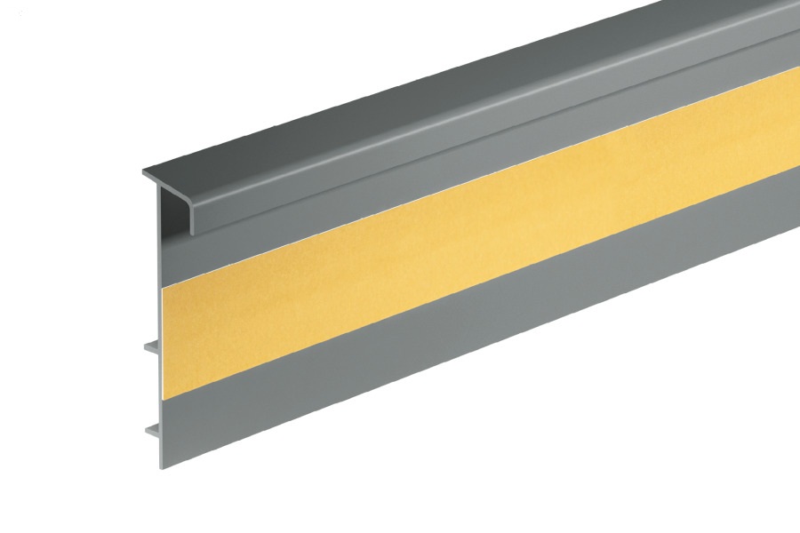 Плинтус ПВХ для ковролина Cezar Темно-серый 106 2500×53×13,2