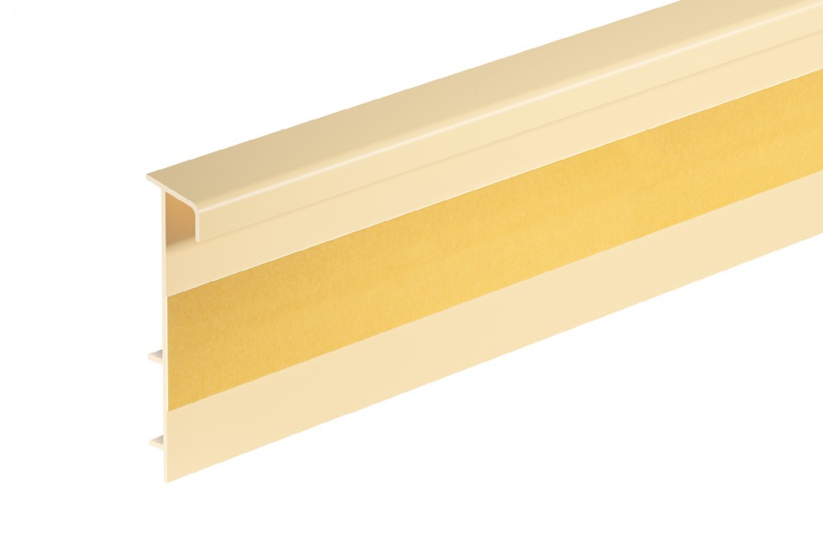 Плинтус ПВХ для ковролина Cezar Слоновая кость 102 2500×53×13,2