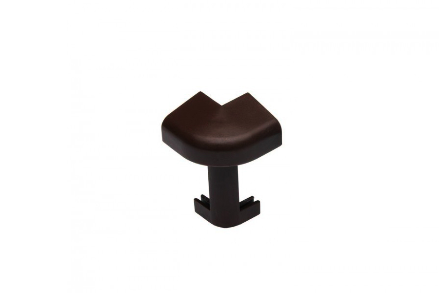 Угол ПВХ внешний для плинтуса Cezar Шоколадный 117 39,2 мм