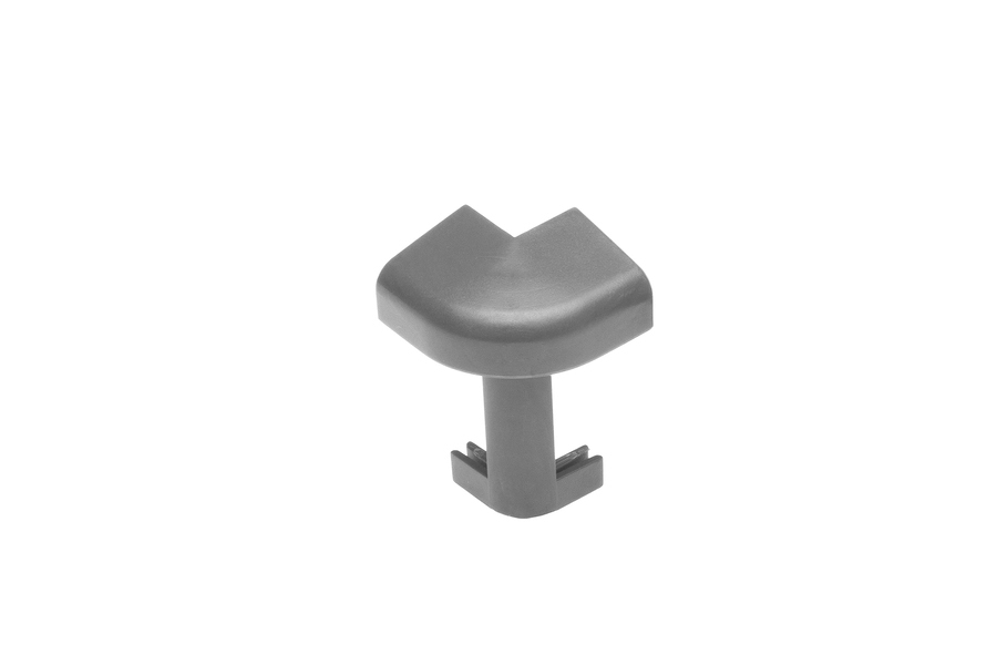 Угол ПВХ внешний для плинтуса Cezar Темно-серый 106 39,2 мм