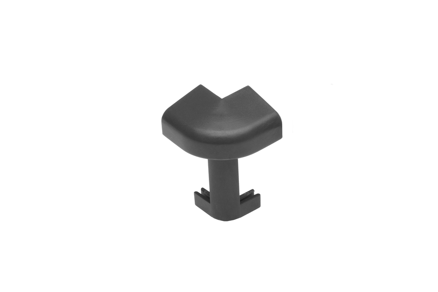 Угол ПВХ внешний для плинтуса Cezar Графит 123 39,2 мм