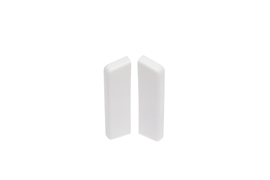 Заглушка ПВХ для плинтуса Cezar RAL 9003 Белый 101 53 мм 2 шт/уп