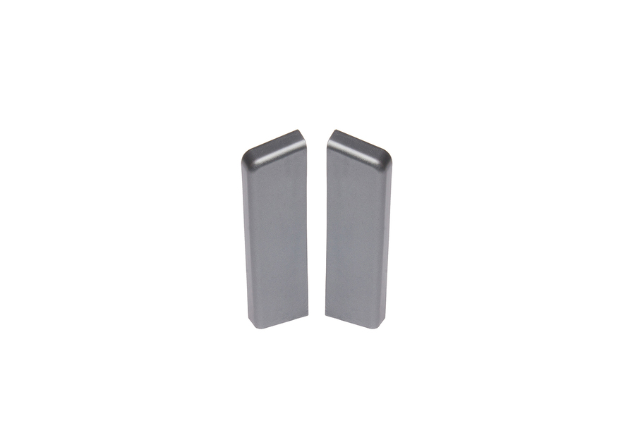 Заглушка ПВХ для плинтуса Cezar Серебряный матовый 119 53 мм 2 шт/уп