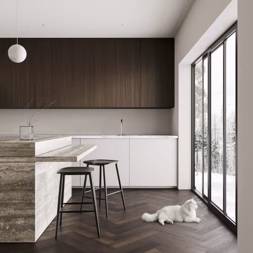 Кварцвиниловый SPC ламинат Fargo Bevel Parquet Дуб Стамбул 33-653-19 венгерская елка 615×123×6