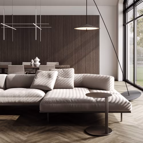 Кварцвиниловый SPC ламинат Fargo Bevel Parquet Дуб Тихуана 33-6191-7 венгерская елка 615×123×6