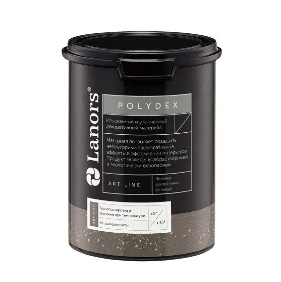 Лак для декоративной штукатурки Lanors Polydex 2К матовый 1 л