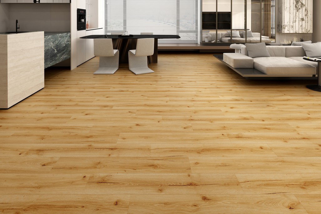 Кварцвиниловый SPC ламинат Evofloor Лайф Дуб Илона Oak Ilona EIR3052-2 1120×184×4,2 фото в интерьере