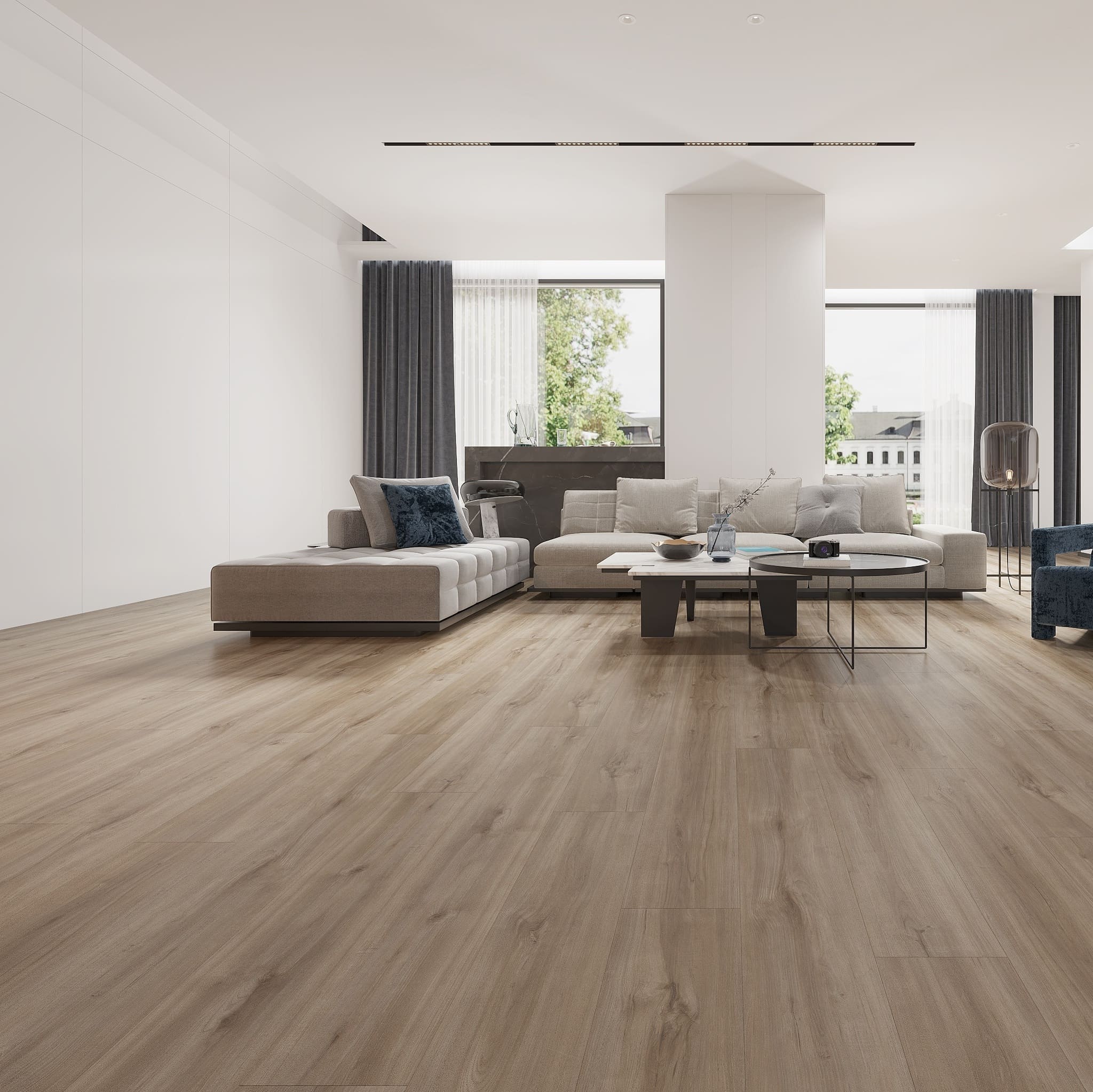 Кварцвиниловый SPC ламинат Evofloor Оптима Груша Карамель Pear Caramel 16834 1120×184×4,2 фото в интерьере