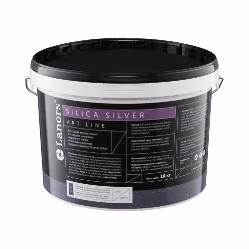 Штукатурка декоративная Lanors Силика Silica Silver 10 кг