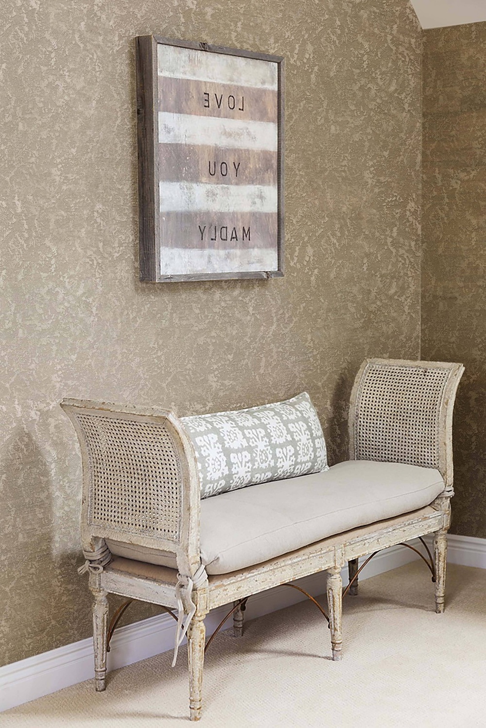 Штукатурка декоративная Lanors Монфорт Monfort 15 кг фото в интерьере