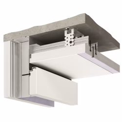 Плинтус алюминиевый теневой под покраску с подсветкой Decaro D001 2000×55×27