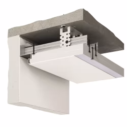 Плинтус алюминиевый теневой под покраску с подсветкой Decaro D001 2000×55×27