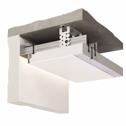 Плинтус алюминиевый теневой под покраску с подсветкой Decaro D001 2000×55×27