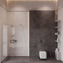 Плинтус алюминиевый теневой с подсветкой Decaro D001A Black Черный 2000×55×27