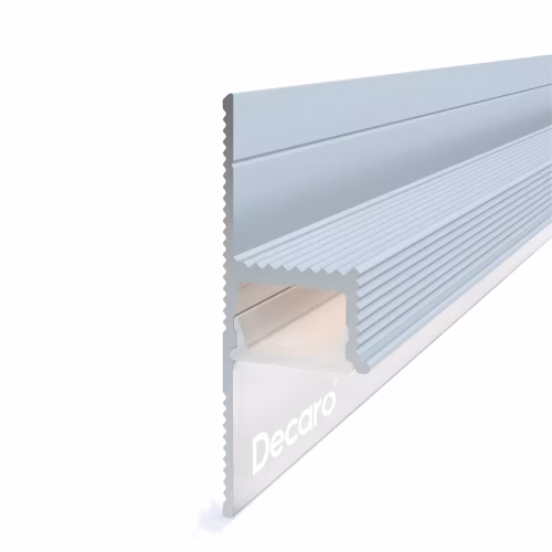 Плинтус алюминиевый теневой под покраску с подсветкой Decaro D002 2000×45×14,5