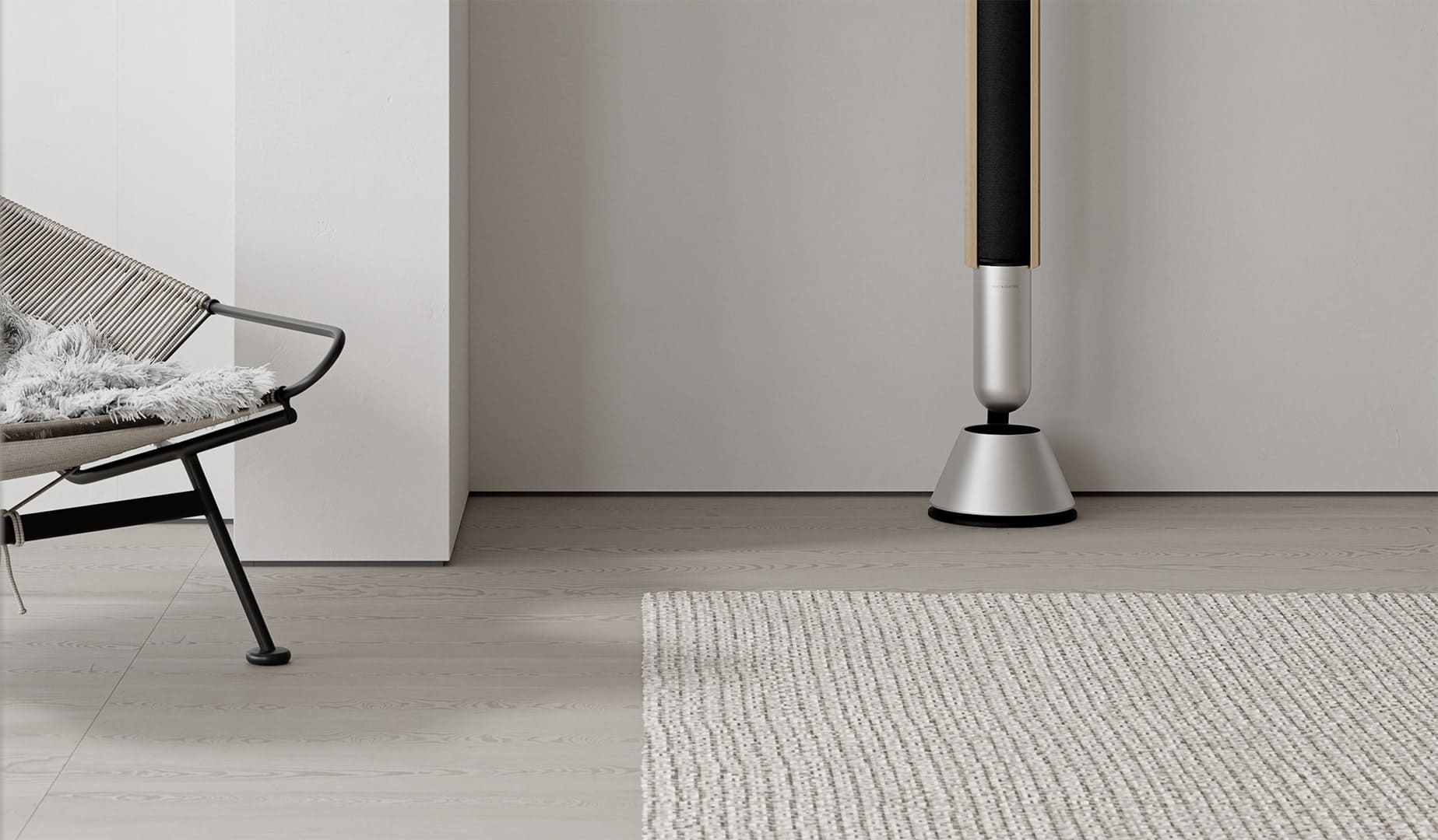 Плинтус алюминиевый теневой под покраску с подсветкой Decaro D002 2000×45×14,5 фото в интерьере