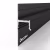 Плинтус алюминиевый теневой с подсветкой Decaro D002A Black Черный 2000×45×14,5