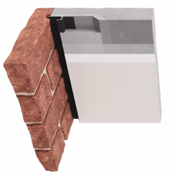 Плинтус алюминиевый теневой с подсветкой Decaro D003A Black Черный 2000×50×14,5